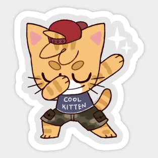 Dabbing Kitten Sticker